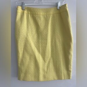 The Limited Textured Yellow Pencil Skirt Size 2